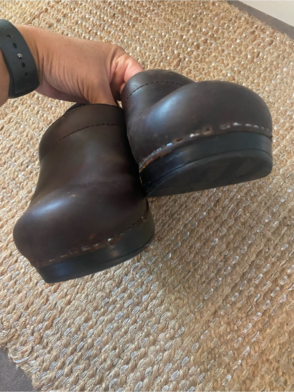 Dansko Professional Oiled Leather Clogs Antique Brown 37 Narrow US 6.5-7 Career - Picture 4 of 11